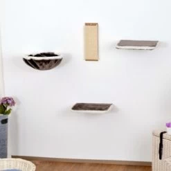 Silvio Design Katzen-Kletterwand 4-teilig Grau
