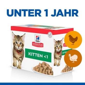 Hill's Science Plan Kitten Multipack Mit Huhn & Truthahn 12x85 G – Bild 2