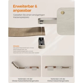 FEANDREA Clickat Katzenbrett Groß, Wandmontage – Bild 4