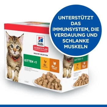 Hill's Science Plan Kitten Multipack Mit Huhn & Truthahn 12x85 G – Bild 3