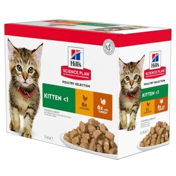 Hill's Science Plan Kitten Multipack Mit Huhn & Truthahn 12x85 G