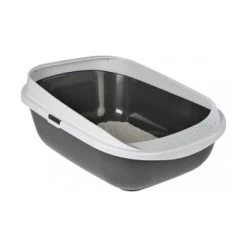 AniOne Katzentoilette High Rim M Dunkelgrau