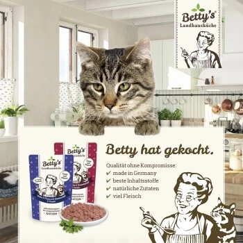 Betty's Landhausküche Frischebeutel Mit Känguru 12 X 100g Für Katze – Bild 5
