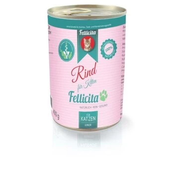 Fellicita Rind Pur Für Kitten 6x 400g
