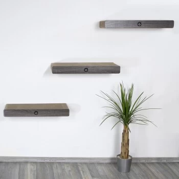 Canadian Cat Company 3er Set Kratzbrett Cloud Für Die Wand Dunkelgrau