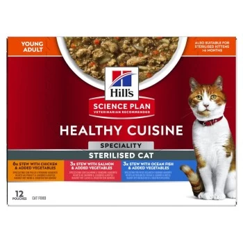 Hill's Science Plan Healthy Cuisine Sterilised Cat Ragout Multipack 24x80 G
