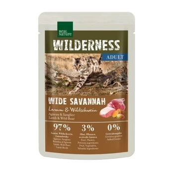 REAL NATURE Wilderness Adult True Country 12x85g Wide Savannah Mit Lamm & Wildschwein