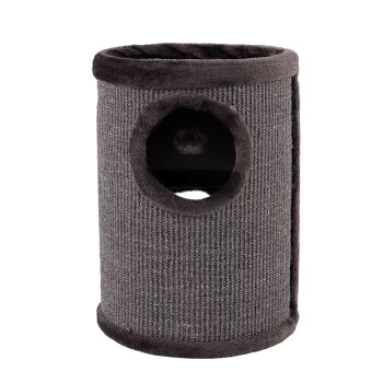 Lionto 50cm Kratztonne Mit Sisal Kratzturm Grau