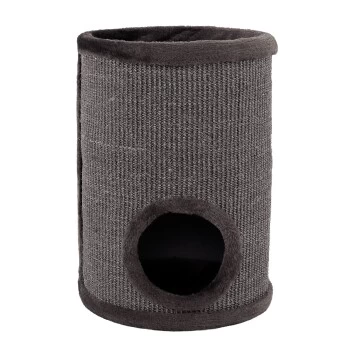 Lionto 50cm Kratztonne Mit Sisal Kratzturm Grau – Bild 5