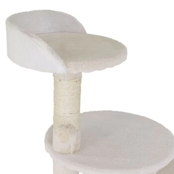 Lionto Kratzbaum Höhe 112 Cm Weiß/ Beige – Bild 4