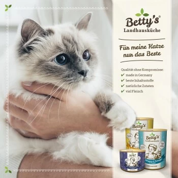 Betty's Landhausküche Rind Pur Mit Leinöl 6 X 400g Für Katze – Bild 5