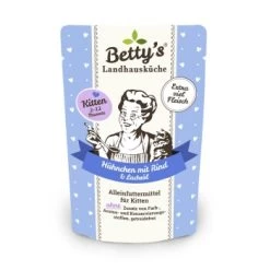 Betty's Landhausküche Frischebeutel Kitten Huhn & Rind 12 X 100g Für Katze