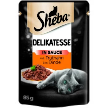 Sheba Portionsbeutel Delikatesse 24 X 85g In Sauce Truthahn & Pute