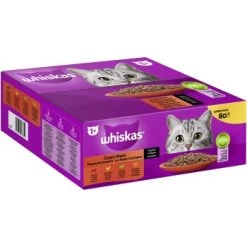 Whiskas Jumbo Pack 1+ Klassische Auswahl In Sauce 80 X 85g